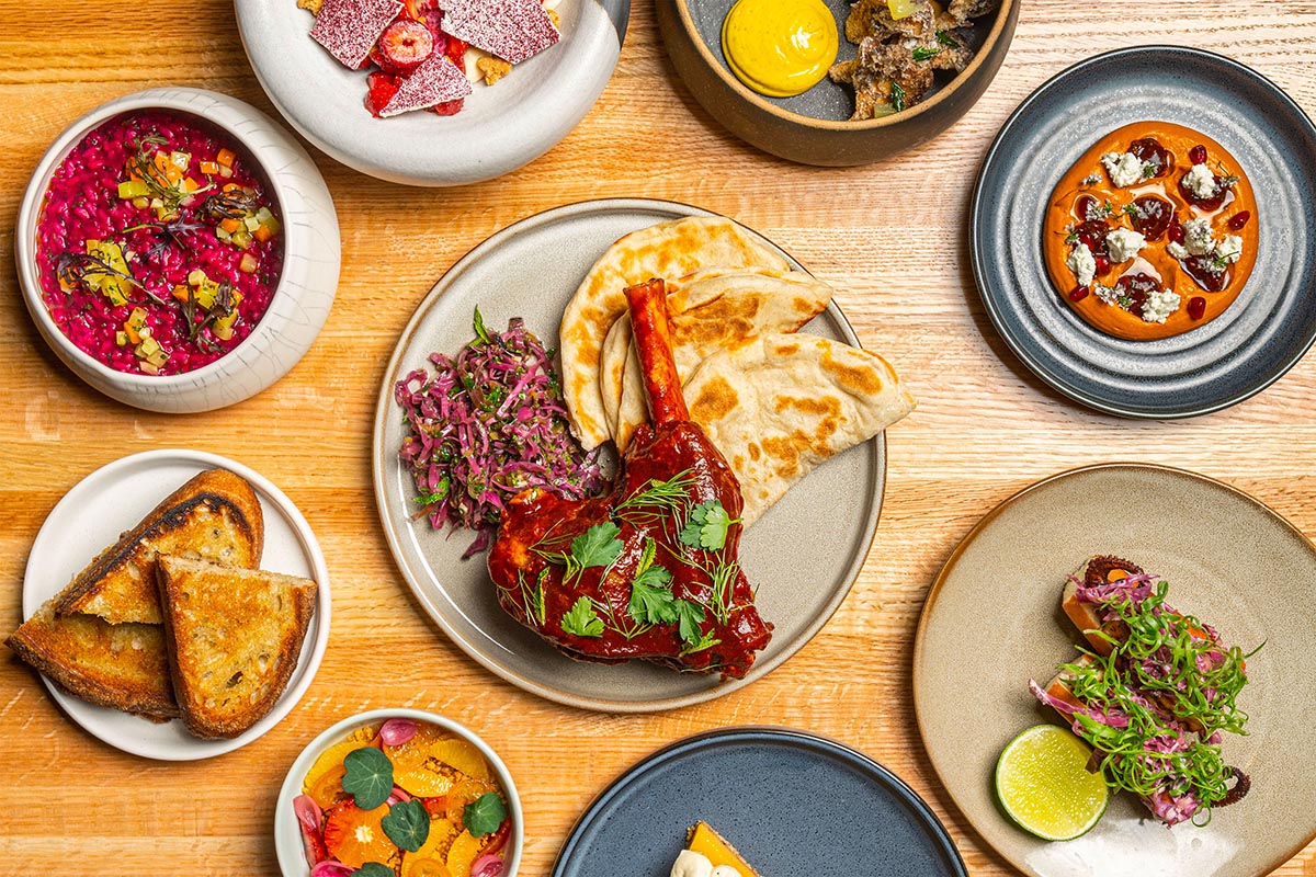 multiple dishes